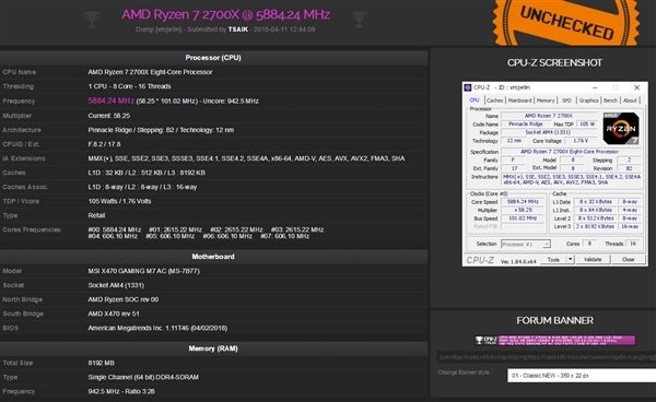 第二代銳龍Ryzen 2000系列處理器:5.88GHzg 第二代銳龍Ryzen 2000系列處理器:5.88GHz