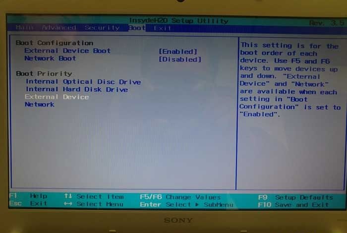 索尼筆記本U盤重裝bios怎么設(shè)置 索尼筆記本U盤重裝bios怎么設(shè)置