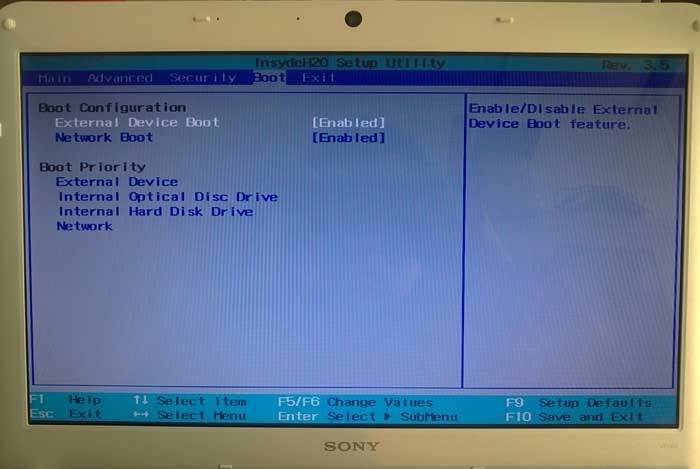 索尼筆記本U盤重裝bios怎么設(shè)置 索尼筆記本U盤重裝bios怎么設(shè)置